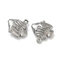 304ステンレススチールチャーム  魚  12.5x12x4mm  穴：1mm&nbsp;STAS-P433-14A-P
