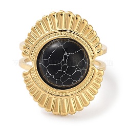 Ионное покрытие (IP) кольцо из нержавеющей стали 304 RJEW-B059-07G-05