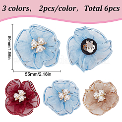 6 Stück Schuhschnallenclips aus Blumenlegierung&nbsp;HJEW-HY00030