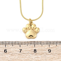 Ожерелья с подвеской в виде отпечатка собачьей лапы из нержавеющей стали 304 для женщин&nbsp;NJEW-Z044-13G