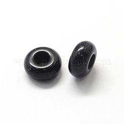 Synthetische blaue Goldstone europäischen großen Loch Perlen&nbsp;LS-G-Q442-14