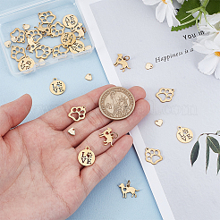 Ahademaker 44 шт. 4 стиля подвески из нержавеющей стали 201/304 FIND-GA0006-94G