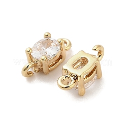 10 шт. латунные подвески-коннекторы со стразами&nbsp;KK-V006-04G-04