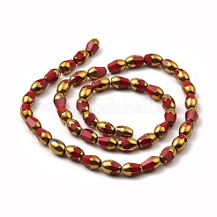 Граненые нити гальванических стеклянных бусин&nbsp;EGLA-P051-04A-B