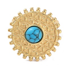 Ионное покрытие (IP) кольцо из нержавеющей стали 304 RJEW-B059-05G-03