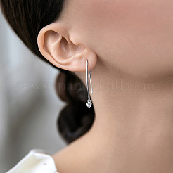 925 плоская круглая подвесная серьга из стерлингового серебра HI6104