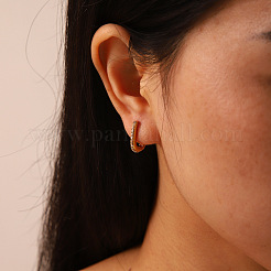 Boucles d'oreilles créoles en acier inoxydable 304 pour femmes&nbsp;LS-KE4093-1