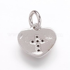 Забитые латунные микропрофили кубические циркониевые подвески&nbsp;ZIRC-K070-30P