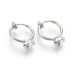 Латунные серьги-клипсы KK-L168-04P