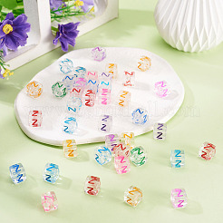 50pcs perles européennes acryliques&nbsp;MACR-TADJ0001-13Z