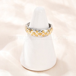 Двухцветные манжетные кольца из нержавеющей стали 304&nbsp;RJEW-S635-01GP-08