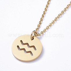 Colliers pendentifs en acier inoxydable 304&nbsp;NJEW-E147-01G