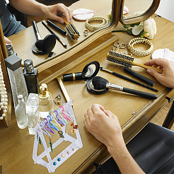 1 Set abnehmbare OhrringAusstellungsständers aus Acryl mit Kleiderbügel&nbsp;EDIS-CP0001-10