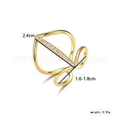 Минималистичное геометрическое регулируемое кольцо s925 с цирконом для женщин. DM4913