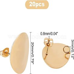 Фурнитура для сережек-гвоздиков из нержавеющей стали 304 STAS-UN0016-11G