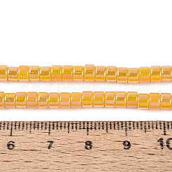 Ab Farbe überzog Nachahmung Jade Glasperlen Stränge&nbsp;GLAA-T026-2x4mm-J06