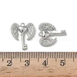 Подвески из латуни с микропаве из прозрачных кубических цирконий KK-A280-10P