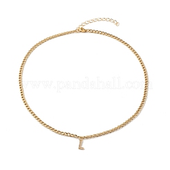 Juegos de collar con colgante de letras cruzadas y mixtas&nbsp;NJEW-JN03505