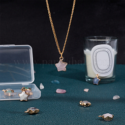 10 шт. 10-цветные подвески из натурального зеленого авантюрина G-SC0002-02