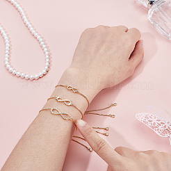 3шт 3 стиля латунные браслеты-слайдеры для женщин&nbsp;BJEW-GA00003