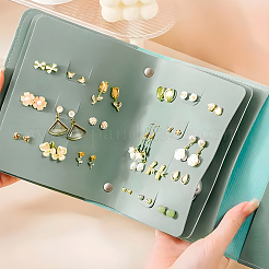 Вырезанная полая 1 шт. искусственная кожа pu сумки для хранения сережек&nbsp;EDIS-CL0001-01B