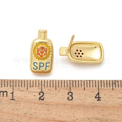 Латунные микро проложить серьги стержня кубического циркония&nbsp;EJEW-Q015-07G