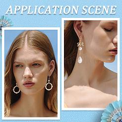 60 шт. 6 стиля фурнитуры для сережек из хирургической нержавеющей стали 304 и 316L DIY-BBC0001-74