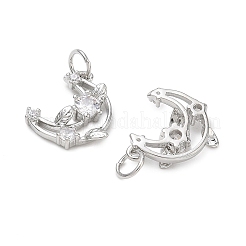 Pendentifs en laiton zircon cubique transparent&nbsp;KK-D289-60P