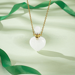 1 collier de flacon de parfum en cristal de quartz naturel&nbsp;NJEW-PH0001-37A-02