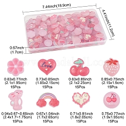 120 шт. 8 пластиковых эмалевых кабошона KY-FS0001-38