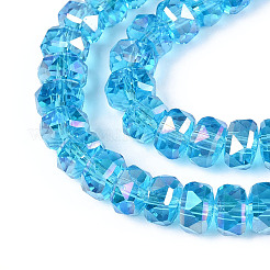 Стеклянные бусины с гальваническим покрытием &nbsp;EGLA-T021-20G