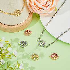 6 шт. 3-цветные звенья из латуни с прозрачным микропаве из кубического циркония&nbsp;ZIRC-HY0001-04