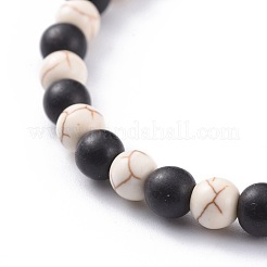 Perles de bois de santal naturelles bracelets extensibles&nbsp;BJEW-JB04679-04