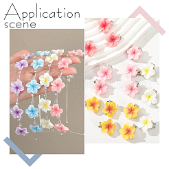 70шт. 7-х цветные окрашенные непрозрачные смоляные кабошоны&nbsp;FIND-SC0019-44