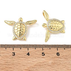 Pendenti in zirconi cubici trasparenti in micro pavè di ottone&nbsp;KK-H280-02G