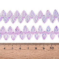 Chapelets de perles en verre transparent électrolytique&nbsp;EGLA-N056-03A-07