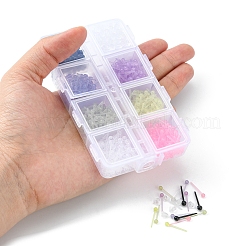 700шт пластиковые крошечные серьги-гвоздики с 150шт ушными гайками для женщин KY-YW0001-23