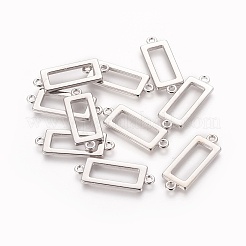 合金リンクコネクター  カドミウムフリー＆鉛フリー  長方形  プラチナ  30x11.5x2mm  穴：2mm&nbsp;LS-PALLOY-A19011-P-LF