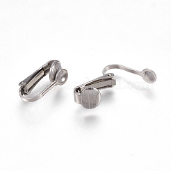 変色しにくい304ステンレススチールのクリップ式イヤリング金具  ステンレス鋼色  16~17x9x4mm&nbsp;STAS-E453-02P