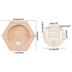 Soporte de exhibición de medalla de combinación de panal autoadhesivo de madera&nbsp;ODIS-WH0011-11