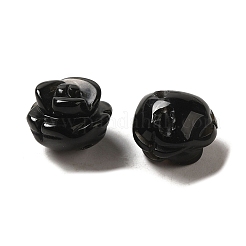 天然染色＆加熱黒瑪瑙ビーズ  ローズ  10x5~9mm  穴：1mm&nbsp;X-G-O156-B-05A