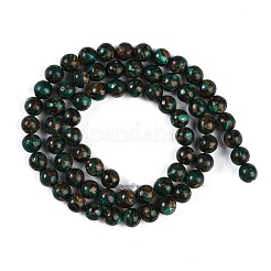 Собранные нити бусин из натурального малахита и бронзита&nbsp;G-A230-D02-02