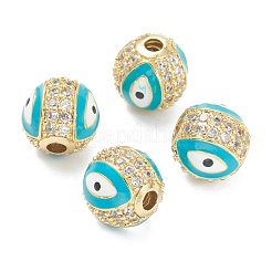 Perline zirconi micro pave  in ottone&nbsp;ZIRC-A019-16G-B03