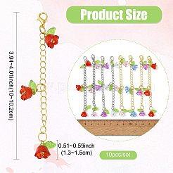 10 pz 5 colori decorazioni pendenti acriliche a forma di fiore&nbsp;HJEW-FS00087
