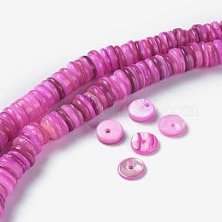 Нити бусин из натуральных пресноводных ракушек&nbsp;BSHE-I016-04D