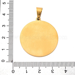 Ionenbeschichtung (IP) 304 Edelstahl flach rund mit Wort Vaterunser Kreuz Anhänger&nbsp;STAS-P085-25