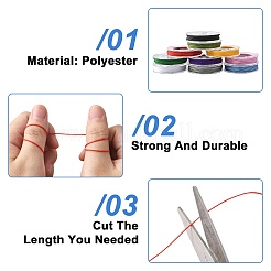 10 рулон 10-х цветных нейлоновых ниток NWIR-FS0001-03