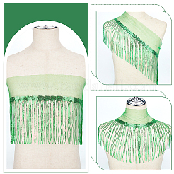 Pailletten-Quastenbesatz&nbsp;DIY-WH0430-536F