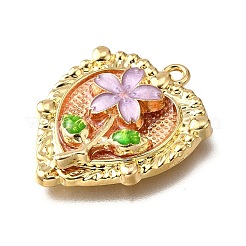 Цветочные сплава эмали подвески&nbsp;ENAM-K076-07D-G