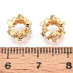 Латунь микропаве прозрачный кубический цирконий европейский бисер KK-N275-08G